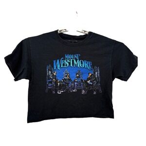 Mount Westmore T-Shirt Unisex L Black Graphic Crop Top Snoop Dogg Ice Cube Rap